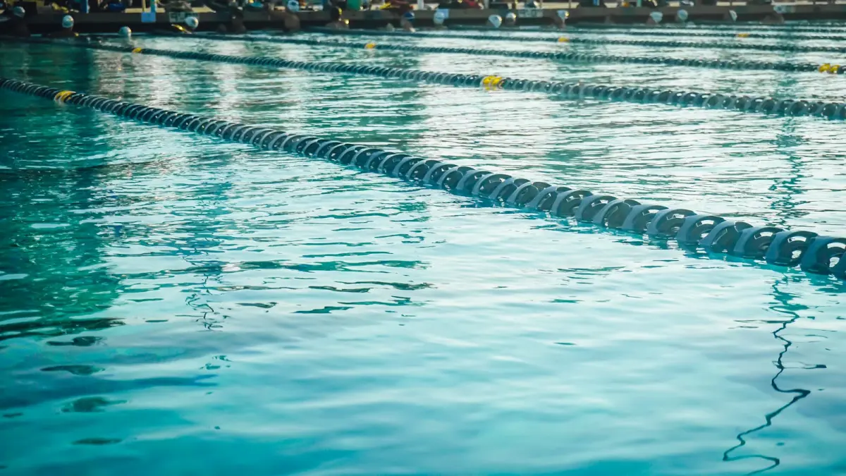 Pool Resurfacing work scene used as an illustrative stock photo for San Diego